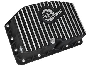 Ford Super Duty F-250 Engine Oil Pan - aFe - Pro Series w/ Machined Fins - Black - `11-`16
