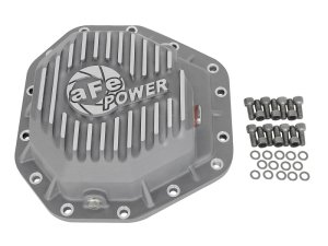 Ford Diesel Trucks Rear Differential Cover - aFe - Street Series with Machined Fins - Raw - `17-`23