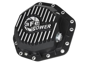 Ford Diesel Trucks Diff Cover - Rear - aFe - Pro Series w/ Machined Fins - Black - `17-`23