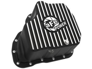 Chevrolet Silverado Performance Engine Oil Pan - aFe - Pro Series - Black with Machined Fins - `01-`10