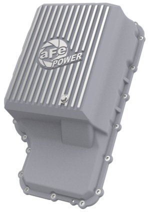 Ford Truck Transmission Pan - aFe - Street Series w/ Machined Fins - Raw - `20-`21 Ford Truck Transmission Pan - aFe - Street Series w/ Machined Fins - Raw - `20-`21