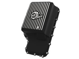 Ford Truck Transmission Pan - aFe - POWER Street Series w/ Machined Fins - Black - `20-`21