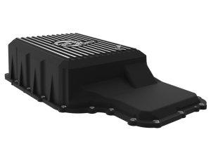 Ford Truck Transmission Pan - aFe - POWER Street Series w/ Machined Fins - Black - `20-`21