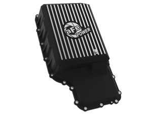 Ford Truck Transmission Pan - aFe - POWER Street Series w/ Machined Fins - Black - `20-`21