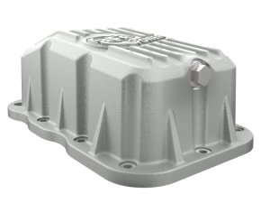 Jeep Wrangler Transmission Pan - aFe - Street Series w/ Machined Fins - Raw - `18-`25
