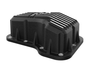 Jeep Wrangler Transmission Pan - aFe - Pro Series with Machined Fins - Black - `18-`25