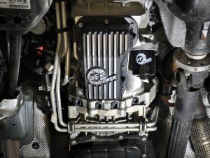 Jeep Wrangler Transmission Pan - aFe - Pro Series with Machined Fins - Black - `18-`25