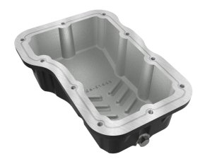 Jeep Wrangler Transmission Pan - aFe - Pro Series with Machined Fins - Black - `18-`25
