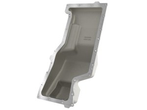 GMC Sierra Engine Oil Pan - aFe - Street Series, Raw with Machined Fins - Black - `20-`25