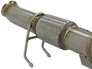 Ford Focus RS Performance Exhaust - aFe - Twisted Steel 3in. 304 SS Catted Series Downpipe - `16-`18