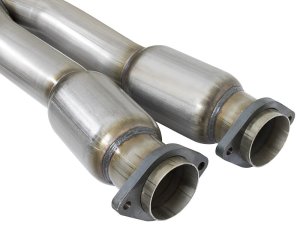 Chevrolet Corvette Performance Exhaust - aFe - MACH Force-Xp X-Pipe 3 IN 304 Stainless Steel w/ Cat - Brushed Finish - `14-`19