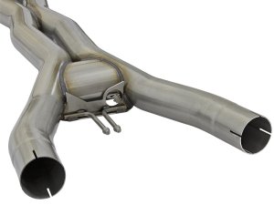 Chevrolet Corvette Z06 Performance Exhaust - aFe - MACH Force-Xp X-Pipe 3 IN 304 Stainless Steel w/ Cat - Brushed Finish - `14-`19