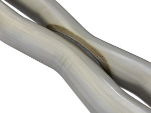 Chevrolet Corvette Z06 Performance Exhaust - aFe - MACH Force-Xp X-Pipe 3 IN 304 Stainless Steel w/ Cat - Brushed Finish - `14-`19