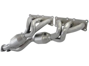BMW 1 Series Performance Exhaust - aFe - Twisted Steel Long Tube Headers w/ High-Flow Cats (304 Stainless Steel, 1-1/2 in primaries, 300 CPSI metallic catalysts) - Brushed Stainless Steel - `08-`13
