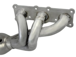 BMW 1 Series Performance Exhaust - aFe - Twisted Steel Long Tube Headers w/ High-Flow Cats (304 Stainless Steel, 1-1/2 in primaries, 300 CPSI metallic catalysts) - Brushed Stainless Steel - `08-`13