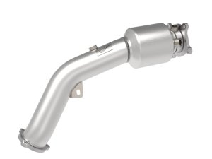Audi A5 Performance Exhaust - aFe - Twisted Steel 3in. Downpipe - 304 Stainless w/ Cat - `09-`16