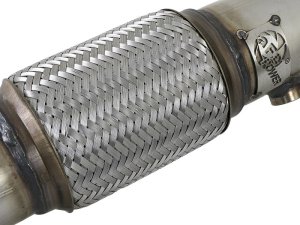 Hyundai Elantra Performance Exhaust - aFe - Twisted Steel SS304, Downpipe 2.5in w/Cat - `17-`19