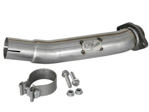 Jeep Wrangler Performance Exhaust - aFe - Twisted Steel 2-1/2 IN 409 Stainless Steel Loop-Delete - `18-`25