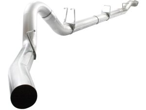 Dodge RAM Performance Exhaust - aFe - DPF Back, Atlas, Aluminized Steel, 5in Tubing - Black - `13-`18