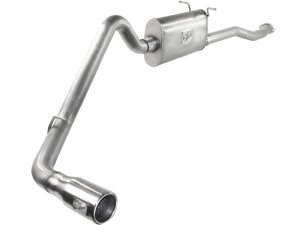 Ford Ranger Performance Exhaust - aFe - ATLAS Cat-Back, Mandrel Bent, Aluminized Steel - Black - `98-`01