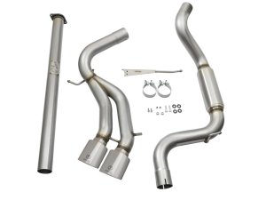 Ford Focus Performance Exhaust - aFe - Takeda 3in 304 SS Cat-Back - Polished - `13-`17
