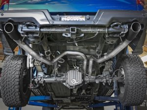 Ford F-150 Raptor Performance Exhaust - Dual Rear Exit - aFe - MACH Force-Xp Cat Back - Black - `17-`18