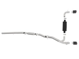 Ford Focus RS Performance Exhaust - aFe - Cat Back, Carbon Fiber Tips - `16-`18