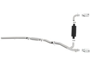 Ford Focus RS Performance Exhaust - aFe - 3in 304 SS Cat-Back with Polished Tip - Polished/Metallic Black - `16-`18