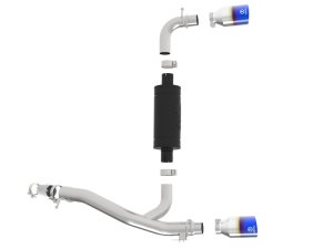 Ford Focus Performance Exhaust - Rear - aFe - Axle-Back, 3in 304 SS - Blue Flame - `16-`18 Ford Focus Performance Exhaust - Rear - aFe - Axle-Back, 3in 304 SS - Blue Flame - `16-`18