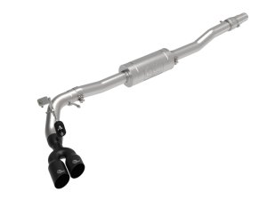 Ford Ranger Performance Exhaust - Side Exit - aFe - Rebel Series 3in 304 SS Cat-Back w/ Black Tips - Black - `19-`22