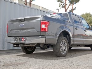 Ford F-150 Performance Exhaust - aFe - Gemini XV Cat Back with Electronically Controlled Valve - Black - `15-`20