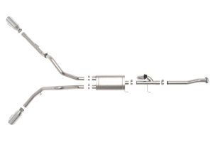 Ford F-150 Performance Exhaust - aFe - Cat Back, Gemini XV, 3in 304 Stainless Steel, Dual 4-1/2