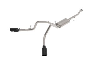 Ford F-150 Performance Exhaust - Rear - aFe - Vulcan Series Cat-Back, Dual Rear Side Exit - Black - `21-`25