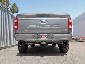 Ford F-150 Performance Exhaust - Dual Rear Exit - aFe - Vulcan Series Cat Back - Black - `21-`25