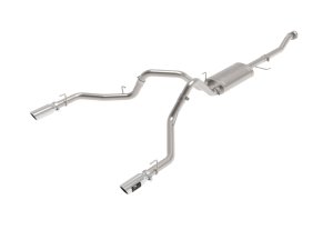 Ford F-150 Performance Exhaust - aFe - Vulcan Series 3 IN 304SS Cat-Back, Dual Rear Exit - Polished - `21-`25