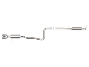 Ford Fiesta Performance Exhaust - aFe - Takeda Series Cat Back w/ Polished Tip - `14-`19