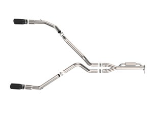 Ford F-150 Performance Exhaust - aFe - Vulcan Series 3 IN to 3-1/2 IN Stainless Steel Cat-Back - Black - `21-`25