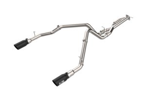 Ford F-150 Raptor Performance Exhaust - aFe - Vulcan Series 3 IN to 3-1/2 IN Stainless Steel Cat-Back - Black - `21-`25