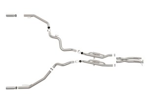 Ford Ranger Raptor Performance Exhaust - aFe - Vulcan Series 3 IN 304 Stainless Steel Cat-Back - Polished - `24-`25