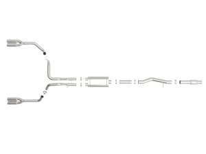 Chevrolet Silverado 1500 Performance Exhaust - aFe - Vulcan Series 304 Stainless Steel Cat-Back with Polished Tips - `19-`25