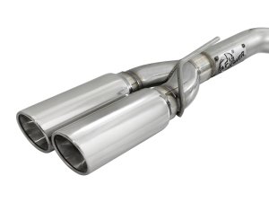 Chevrolet Silverado 1500 Performance Exhaust - aFe - Vulcan Series 304 Stainless Steel Cat-Back with Polished Tips - `19-`25