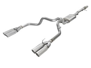 GMC Sierra 1500 Performance Exhaust - aFe - Vulcan Series 304 Stainless Steel Cat-Back with Polished Tips - `19-`25