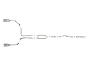 GMC Sierra 1500 Performance Exhaust - aFe - Vulcan Series Cat Back - Polished - `19-`25