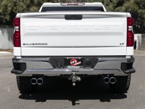 Chevrolet Silverado 1500 Performance Exhaust - aFe - Gemini XV Cat Back, 3in 304 SS, with Cutout - Black - `19-`21
