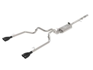 Chevrolet Silverado 1500 Performance Exhaust - aFe - Gemini XV Cat Back, 3in 304 SS, with Cutout - Black - `19-`21
