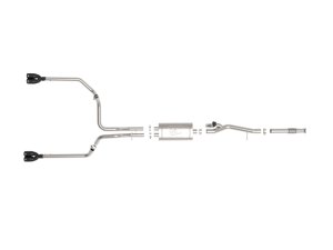 GMC Sierra 1500 Performance Exhaust - aFe - Gemini XV Cat Back, 3in 304 SS, with Cutout - Black - `19-`21