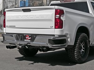 GMC Sierra 1500 Performance Exhaust - aFe - Gemini XV Cat Back, 3in 304 SS, with Cutout - Black - `19-`21
