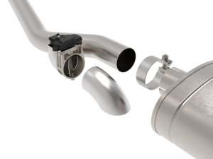 GMC Sierra 1500 Performance Exhaust - aFe - Cat Back, Gemini XV, 304 SS, Electronically Controlled Valve - Black - `19-`21