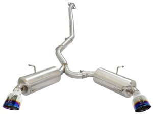 Scion FRS Performance Exhaust - aFe - Takeda Dual Cat-Back with Blue Flame Tips - Blue - `13-`15