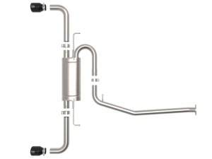 Toyota RAV4 Performance Exhaust - aFe - Takeda Cat Back - Black - `19-`21